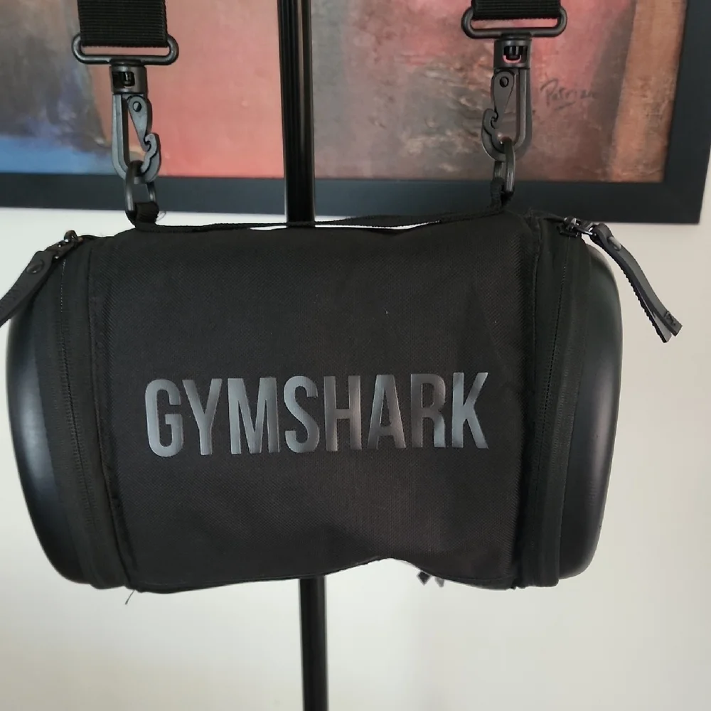 Gymshark Small Black Round Duffel Gym Travel Bag